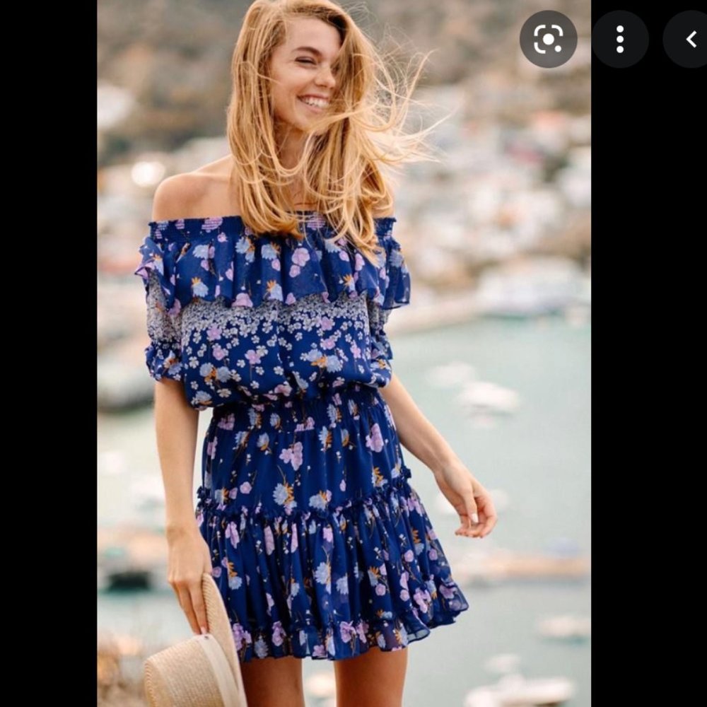 Misa Los Angeles Darcil off the shoulder Dress L